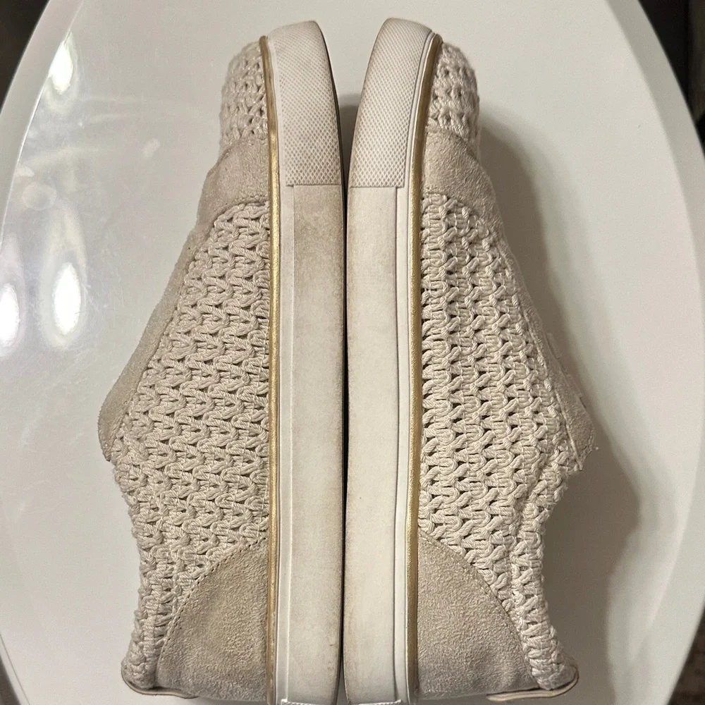 🤎Kenneth Cole Reaction Women's Woven Slip-On Sneakers in Beige•Size 7